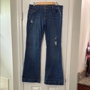 Boston Proper Women's Blue Flared Jeans